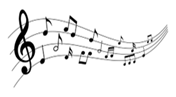 A black music notes on a white backgroundAI-generated content may be incorrect.